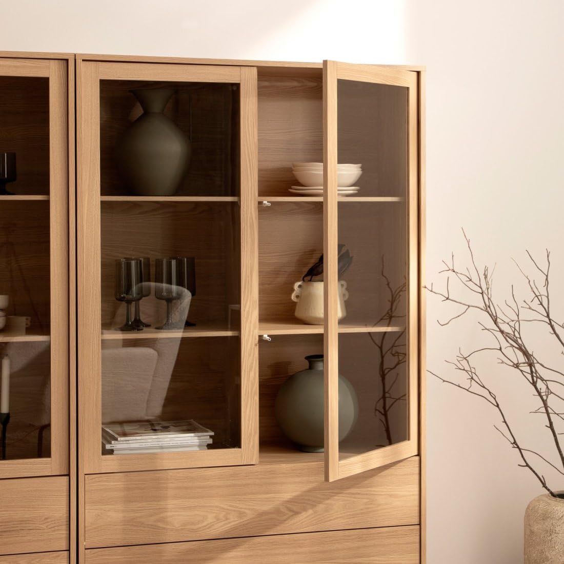 KLAST Vitrina en Madera Color Natural
