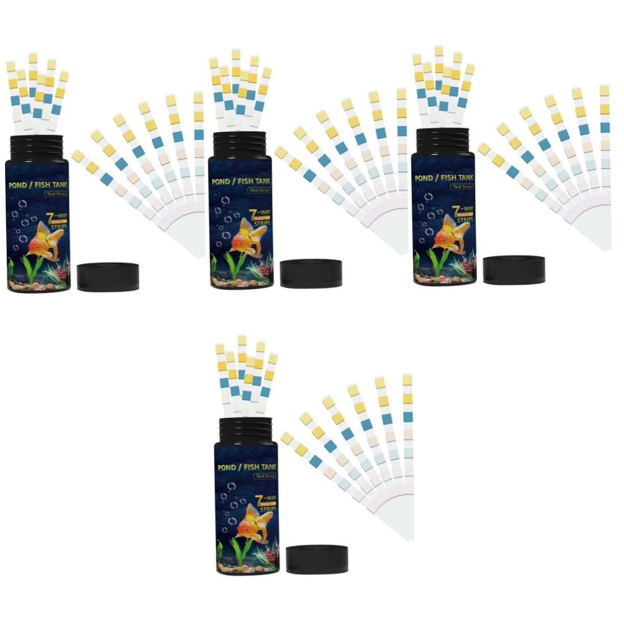 ABOOFAN 4 Sätze Teststreifen Für Die Wasserqualität Fisch Tank Testen Teststreifen Für Poolwasser Pool Wasser Für Zu Hause Tester Für Wasser Pvc 50 Stück * 4