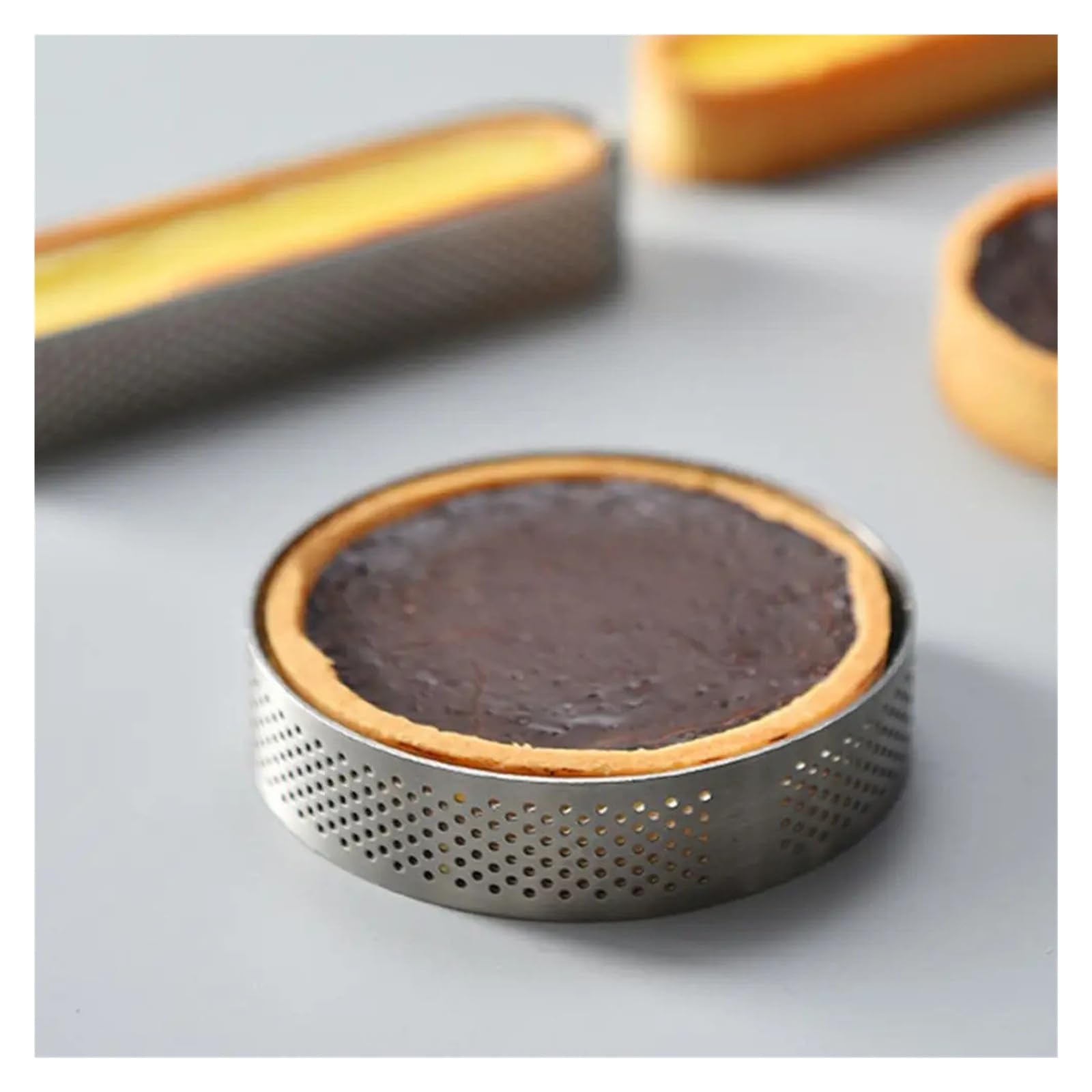Stampo for crostata con anello for crostata in acciaio inossidabile perforato fai-da-te(15cm)