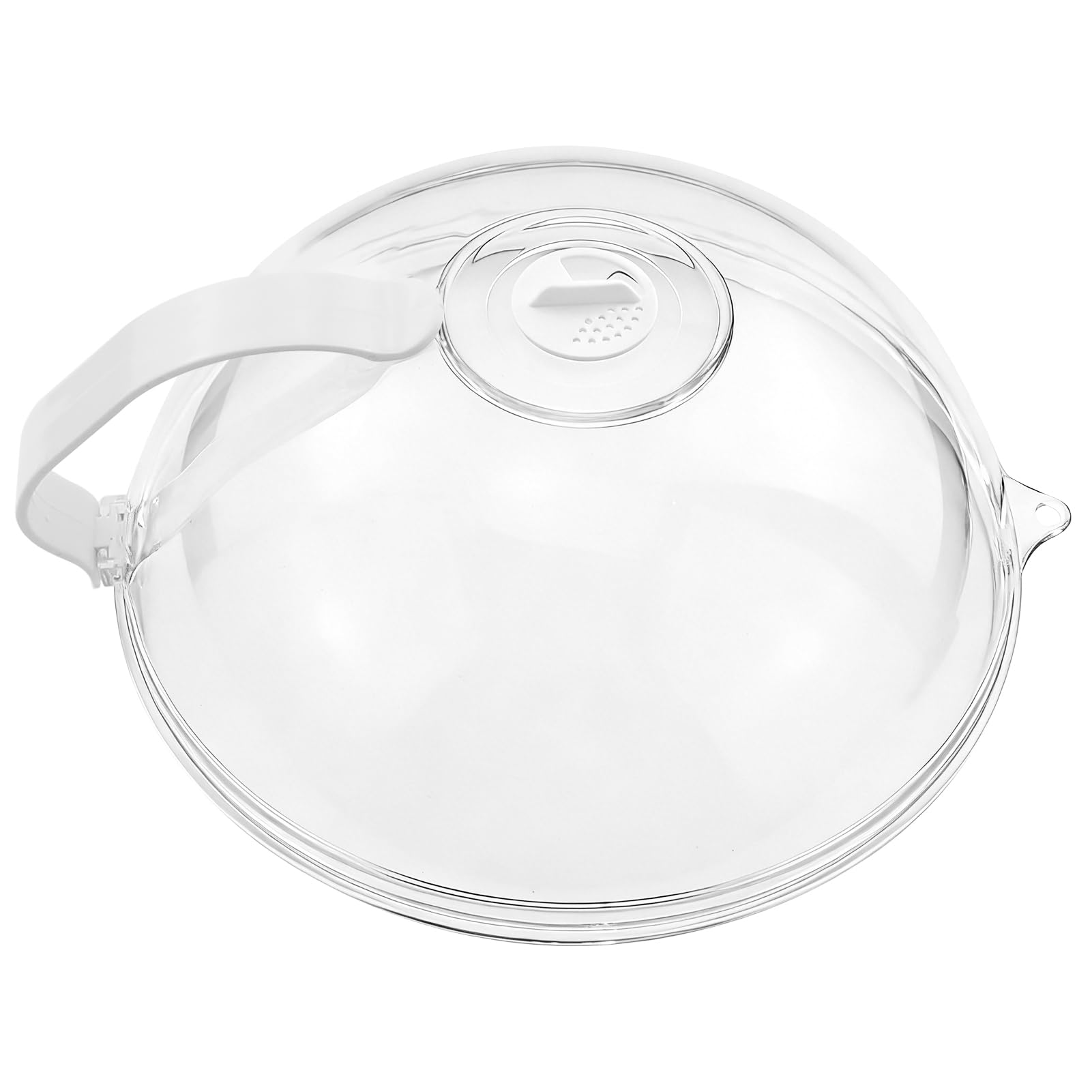 Cubierta para microondas, sin BPA, cubierta para microondas con asa, resistente al calor hasta 200 °C, protección contra salpicaduras para microondas
