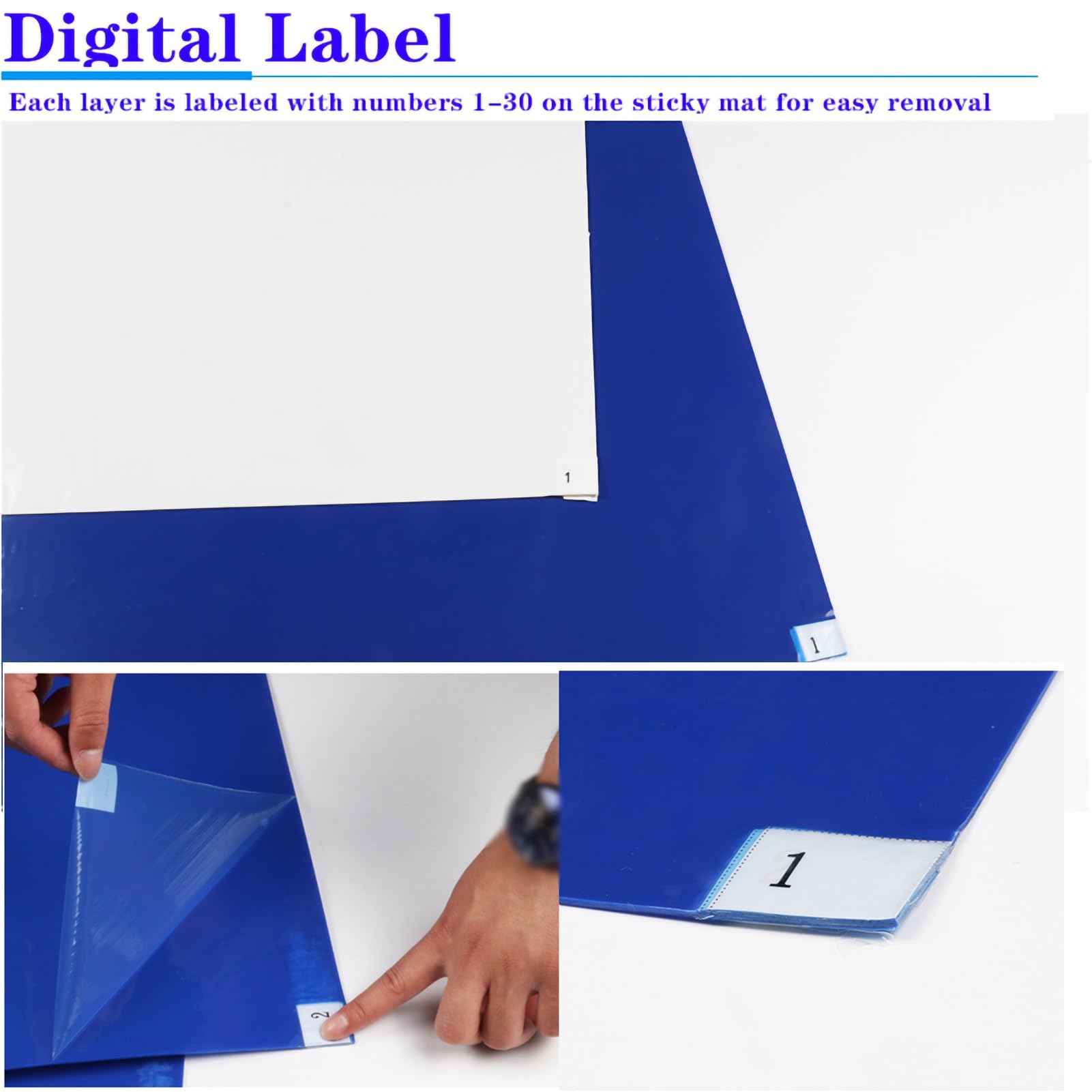 Reinraum-Klebematte, 150 Blatt Klebematten - Klebematte for Labore, Wohnungen, Baustellen und mehr - Entfernen Sie Staub und Schmutz von Schuhen und Geräterädern(Natural,45x90cm/17.7x35.4in)