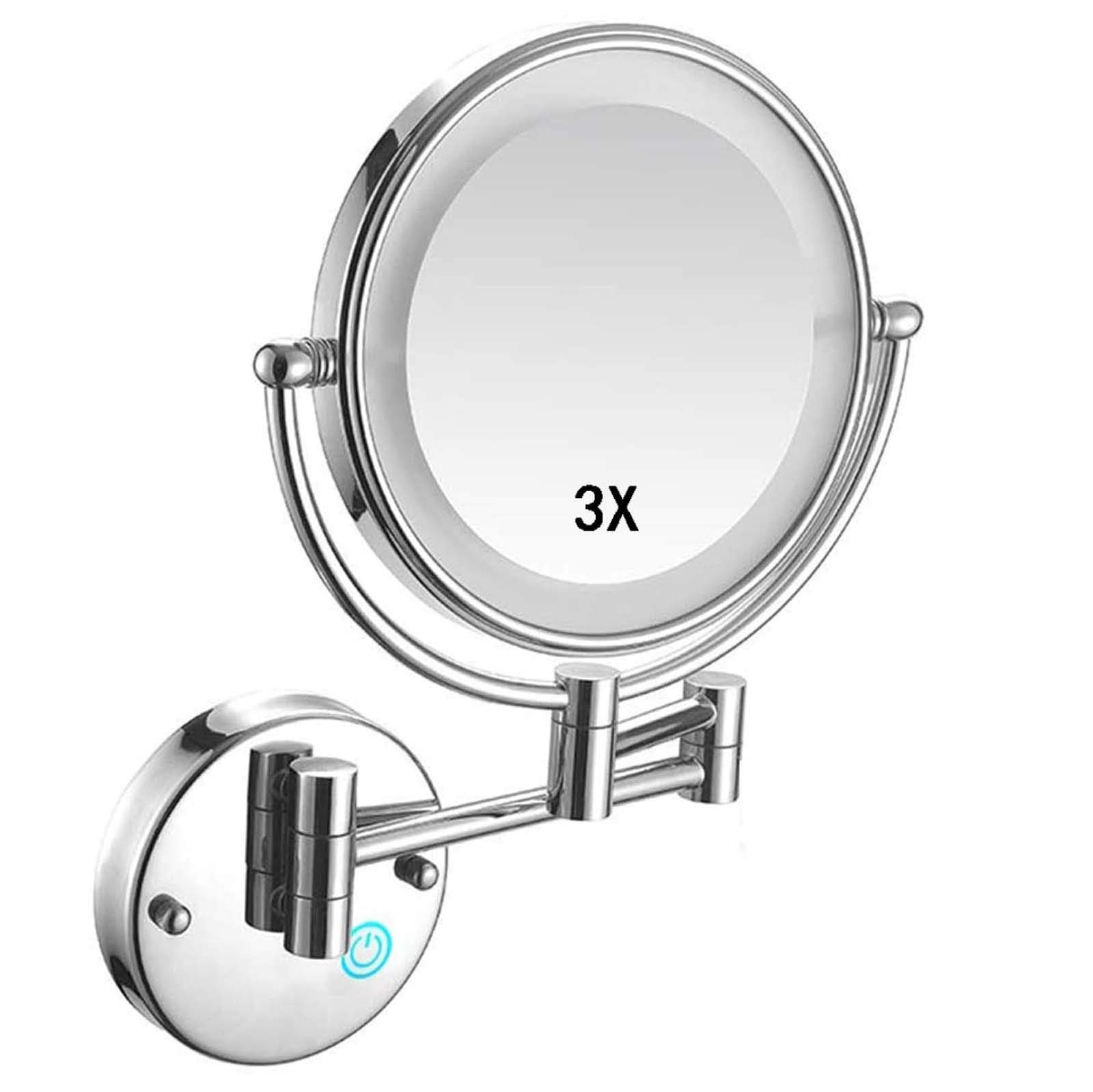 Miroir de maquillage mural rechargeable pour illuminer votre routine de salle de bain