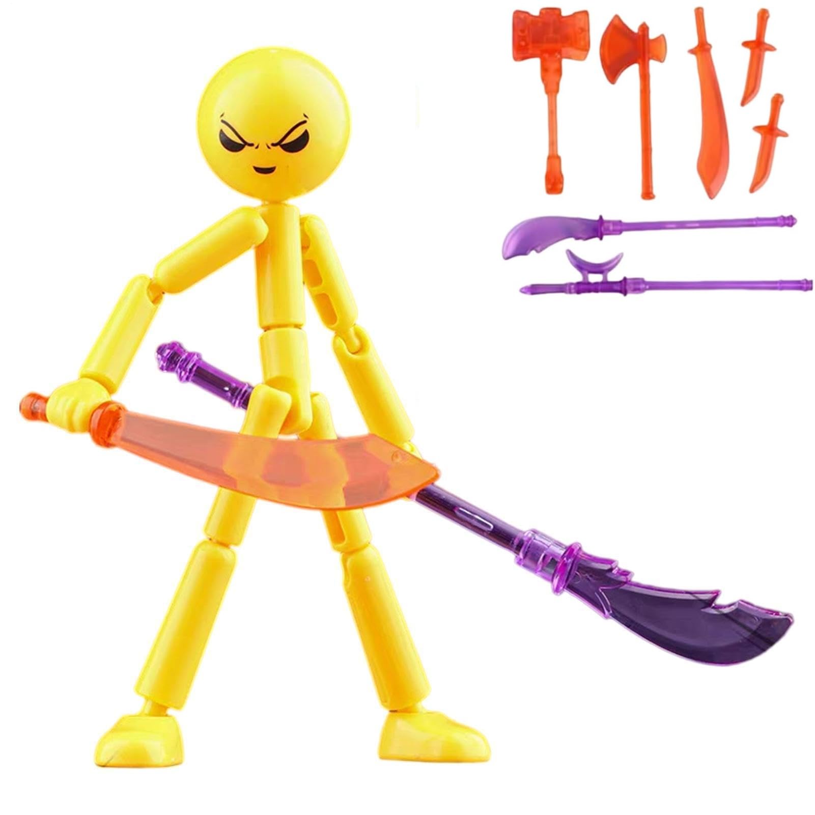 Collectable Action Figures Set with 7 Weapons Set, Multi-Jointed Movable Stop Motion Figures, For Teens Adults Collectors Display Cabinet Study Bedroom Living Roo (D)