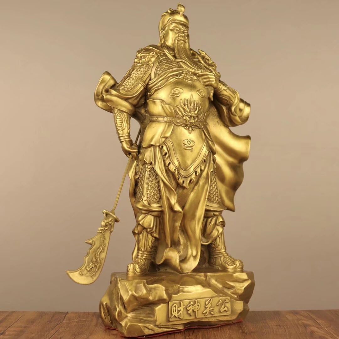 Dytartzx 20* Guan Gong The Of Wealth Bronze Statue Of Guan Yu The Chinese Of War Attracts Wealth And Feng Shui Gifts