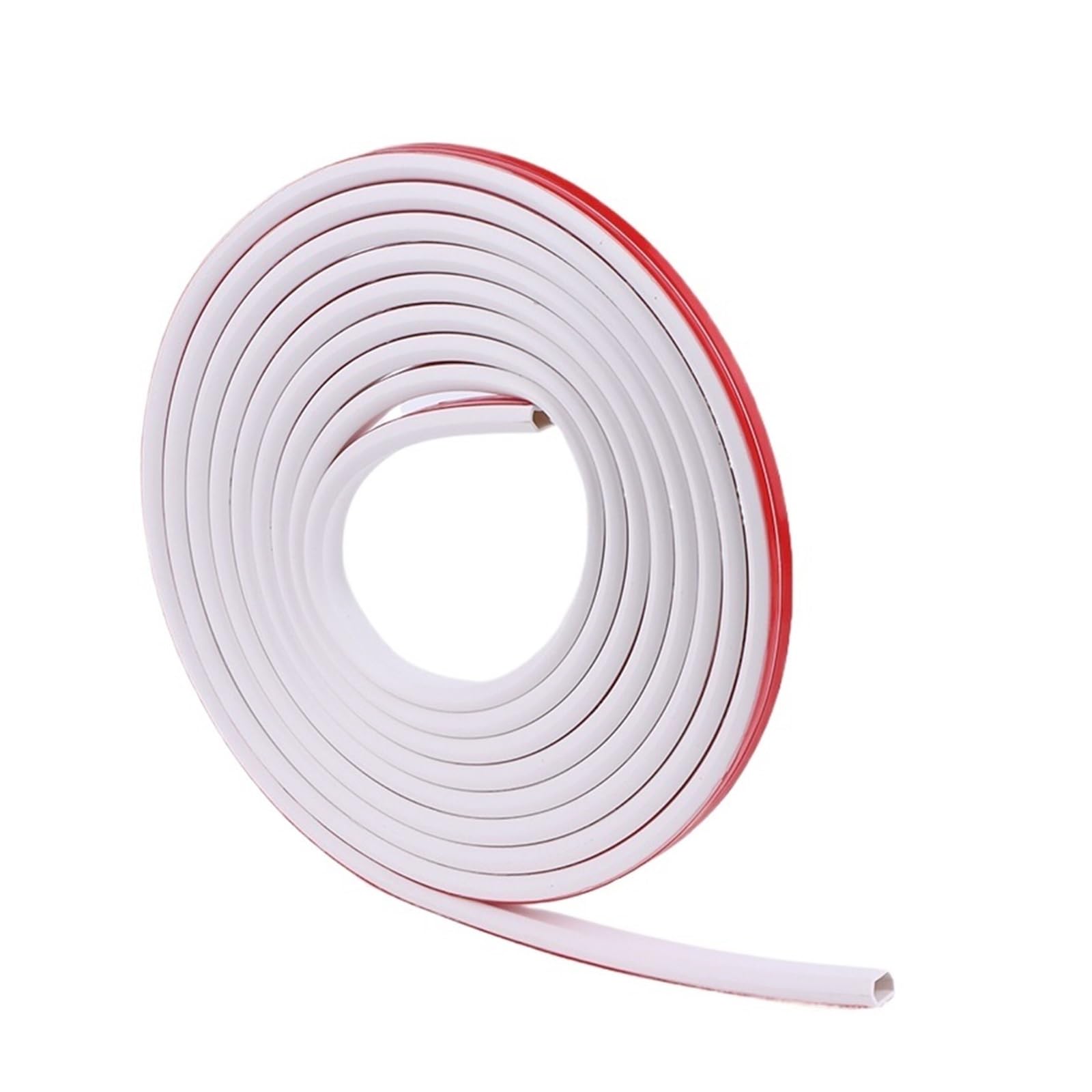 3/5 Meter PVC-Bodenkabel-Abdeckungshüllen, Flexible Kabelschutz for elektrische Leitungen, Selbstklebende Kabelverstecke(5M Trapezoid White)