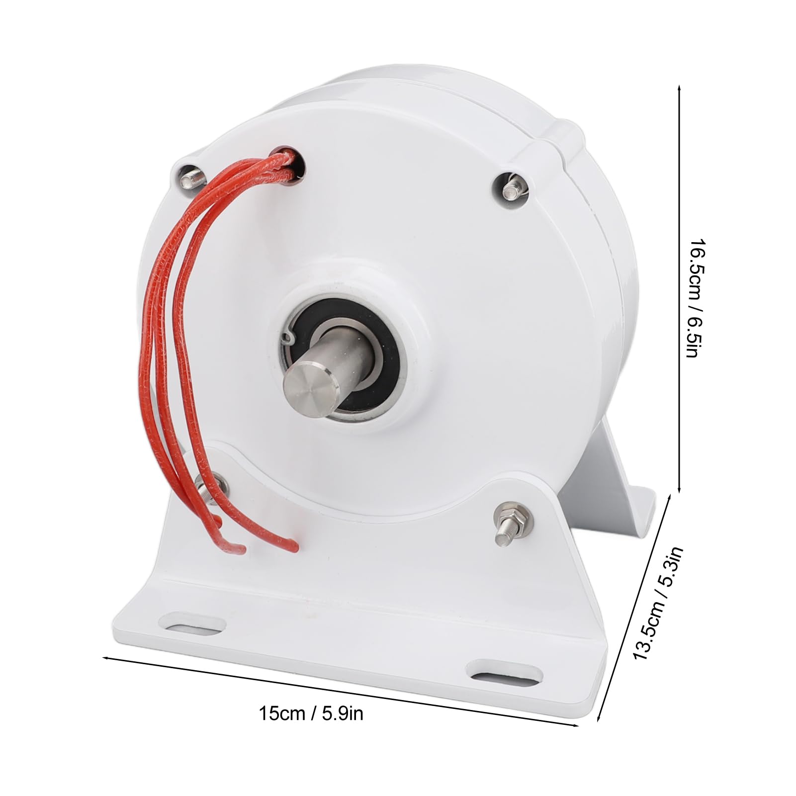 Motore sincrono a magneti permanenti Generatore trifase AC a doppio albero ad alta efficienza Uscita 48V per turbina eolica domestica Lega di alluminio Acciaio al carbonio 15 x (200W)