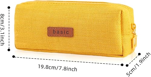 Vista 19 de iSuperb Estuche pequeño para lápices, lindo soporte para bolígrafo, organizador estético para niños, niñas, niños, estudiantes, suministros A-Negro