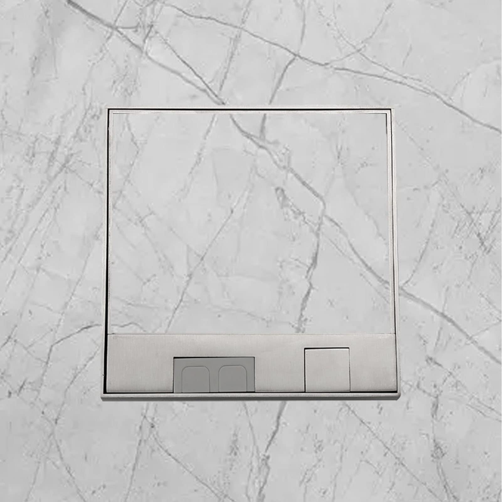Presa Pavimento 16A Incasso a Pavimento con Doppia Presa, Presa Elettrica Incorporata CA 250 V Scatola di Copertura Presa Impermeabile Nascosta per Pavimenti Piani Cucina