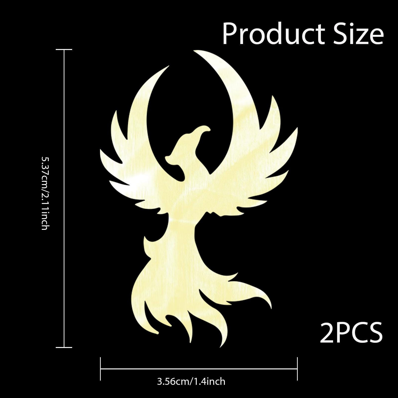 PLIGREAT 2 Pcs Autocollants Tête De Guitare Phoenix Totem - Stickers Amovibles Pour Guitare Acoustique, Électrique & Basse