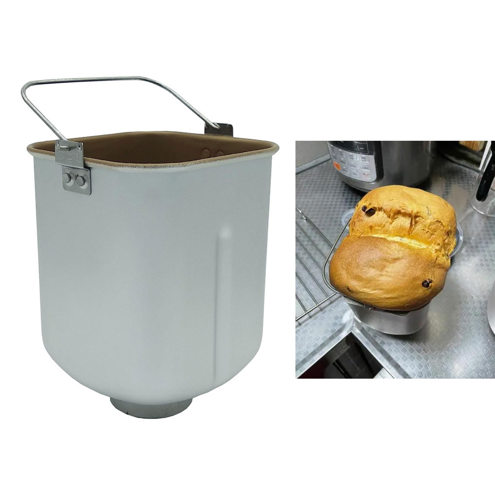 Square Bread Machine Liner Mixing Bread Bucket Bread Machine Replacement Bucket Kitchen Appliance Part For Bread Machine