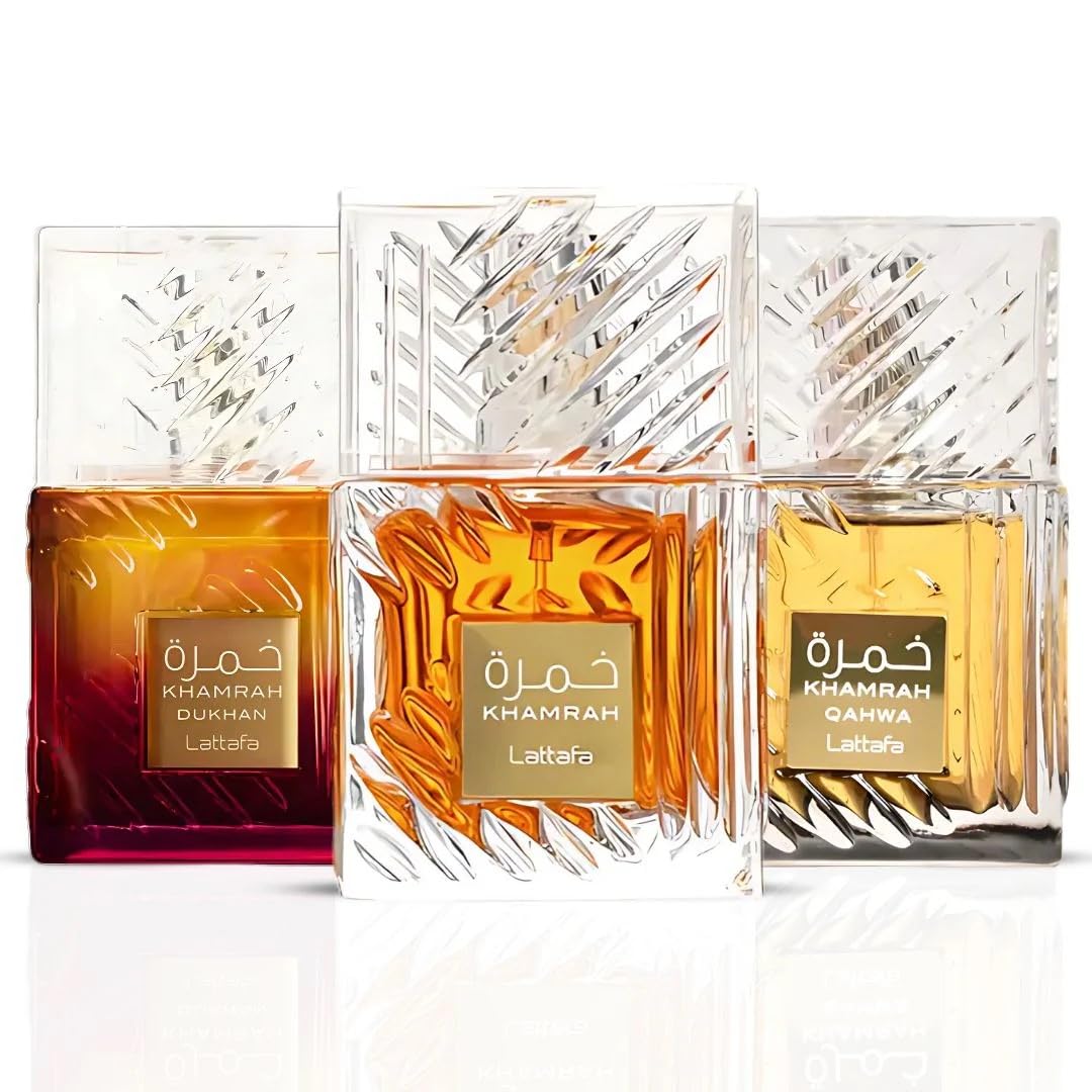 Amazon.com : Lattafa Khamrah, Khamrah Qahwa & Khamrah Dukhan Eau