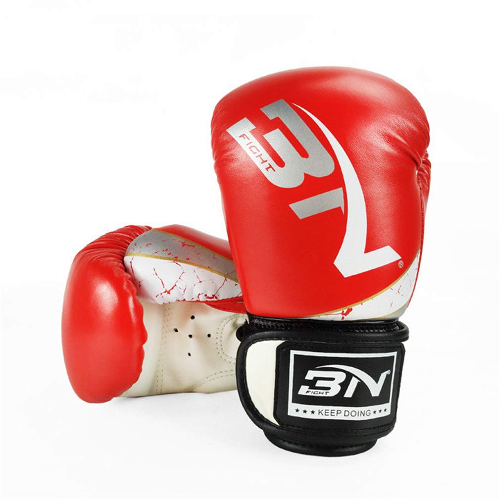 Formazione Guantoni da Boxe, Professionista Sanda Muay Thai Bambini Sacco Guanti, per Sparring, Kickboxing, Lottare, Punch Bags, Double Fine Palla velocità 6 Once,Blu,6oz