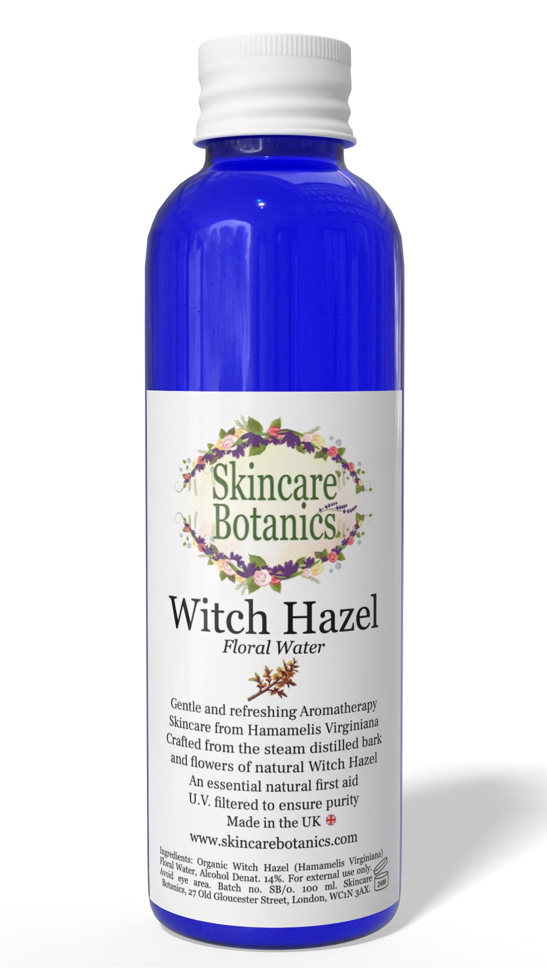 Witch Hazel | Natural Distilled Witch Hazel | Clarifies & Tones | Versatile First Aid & Skincare Tonic | 100ml
