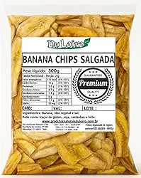Banana Chips Salgada – Crocante e Natural (500g)