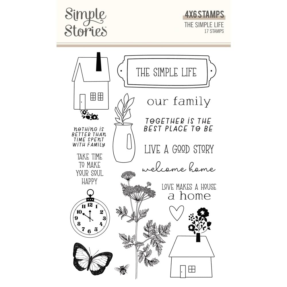 The Simple Life Photopolymer Clear Stamps tampons transparents pour scrapbooking