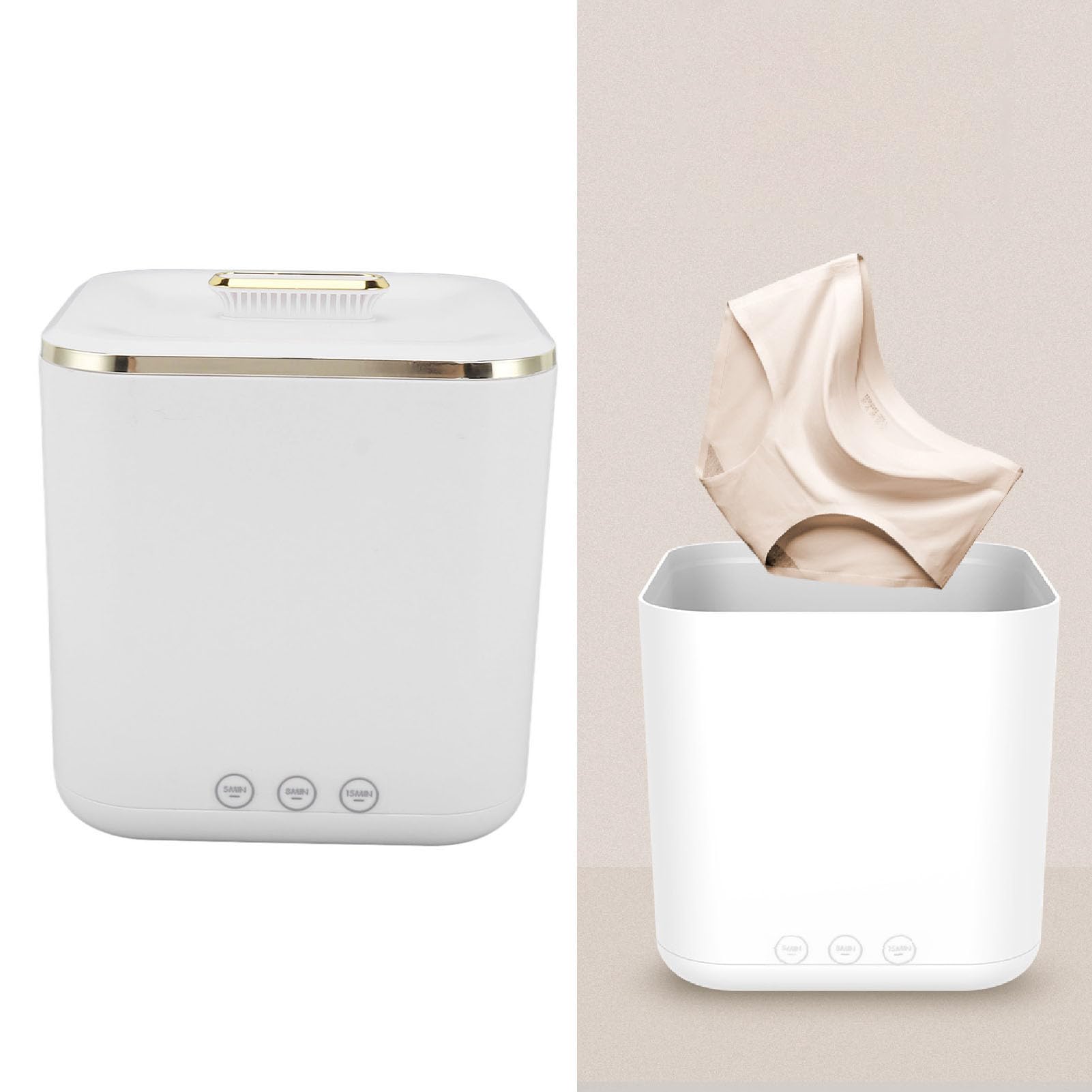 Ejoyous Mini Pralka, Przenośna Pralka 5L Zasilana Przez USB ABS z 3 Trybami Timera, Czyszczenie Wysokiej Częstotliwości Bielizny, Skarpetek, Ubranek Dziecięcych, Apartamentu Podróżnego w Akademiku