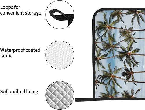 Miniatura 4 de Juego de 2 soportes para ollas resistentes al calor, para cocinar en el microondas, surfista hawaiano en soportes ondulados para ollas para horno,