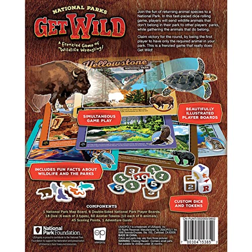Usaopoly National Parks Get Wild | Quick-Rolling Dice Game Featuring Iconic National Park Locations | Great Kids Game & Family Board Game #TOP2