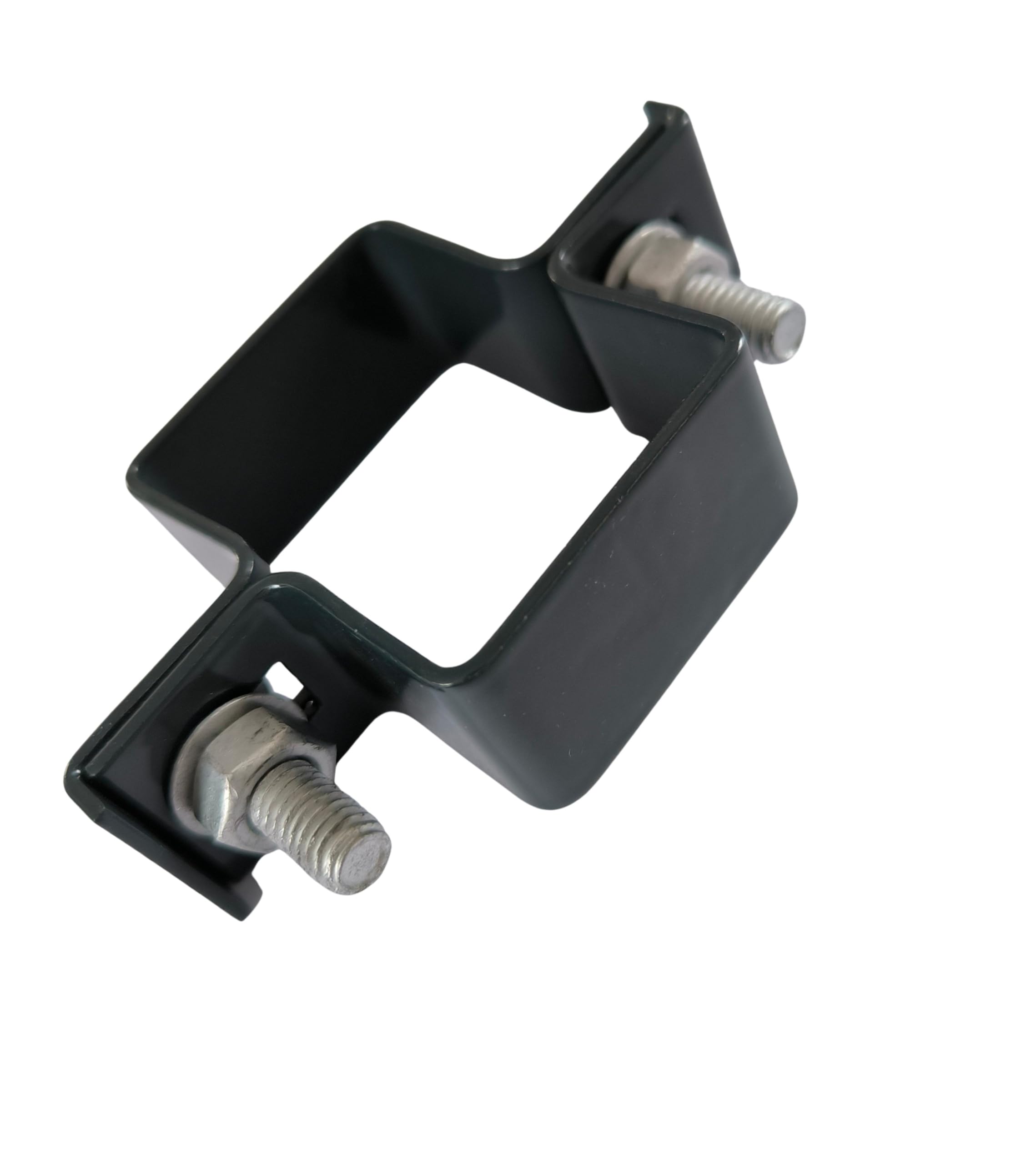 Fascetta centrale per recinzione, 40 x 60 mm, fascetta per pali di recinzione, fissaggio a griglia, morsetto antracite