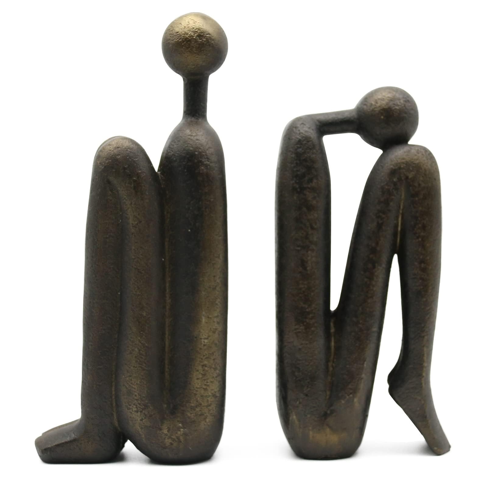 YUZDNM Statue and Sculpture, Decorative Bookends, Non-Slip Book Holder, Book Ends for Shelves Living Room Office Home Decor, Resin
