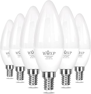 E14 Led Light Bulb Warm White (40W Equivalent), 500 Lumen 5W Small Screw Light Bulbs for Lamps, 3000K SES LED Candle Lightbulbs, Non-dimmable, Pack of 6