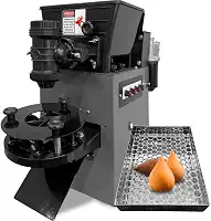 Máquina de Fazer Salgados Automática, 220V, 7g a 150g, 40kg/hora, 3 Motores, com Escorredor de Óleo Inox
