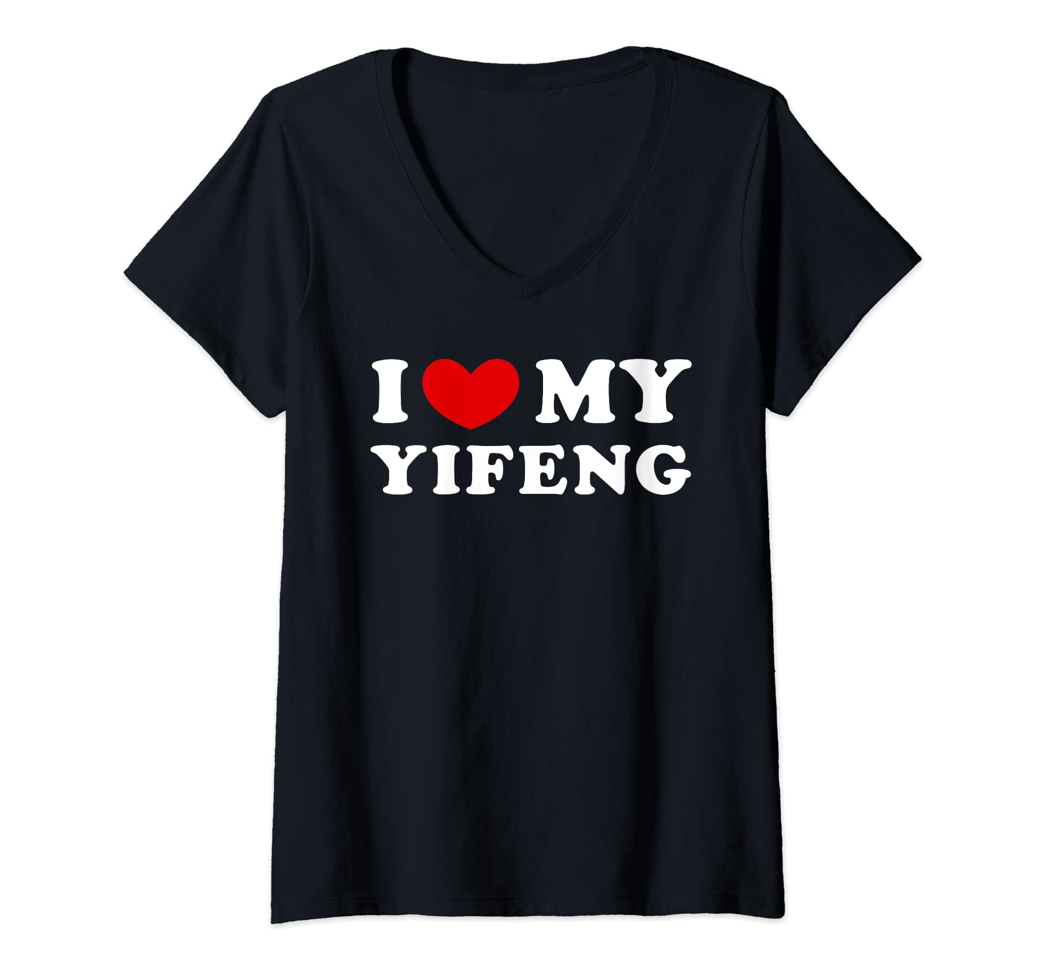 I Love My Yifeng, I Heart My Yifeng V-Neck T-Shirt