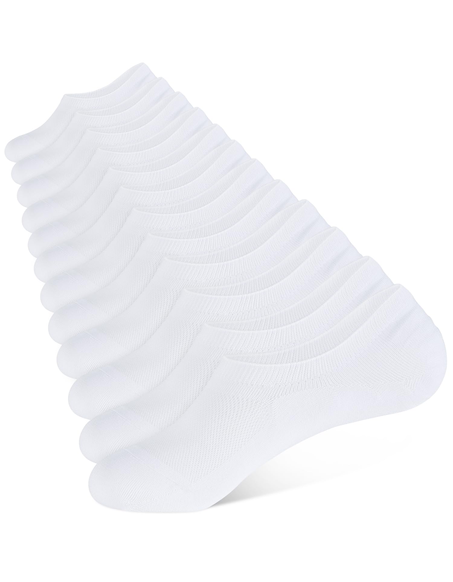 CLOSEMATE 6 Paia Fantasmini Uomo Donna Calzini Invisibili Estivi in Cotone Antiodore con Maglia Traspirante Antiscivolo con 3 Strisce in Silicone Calze Corte Basse Sportive