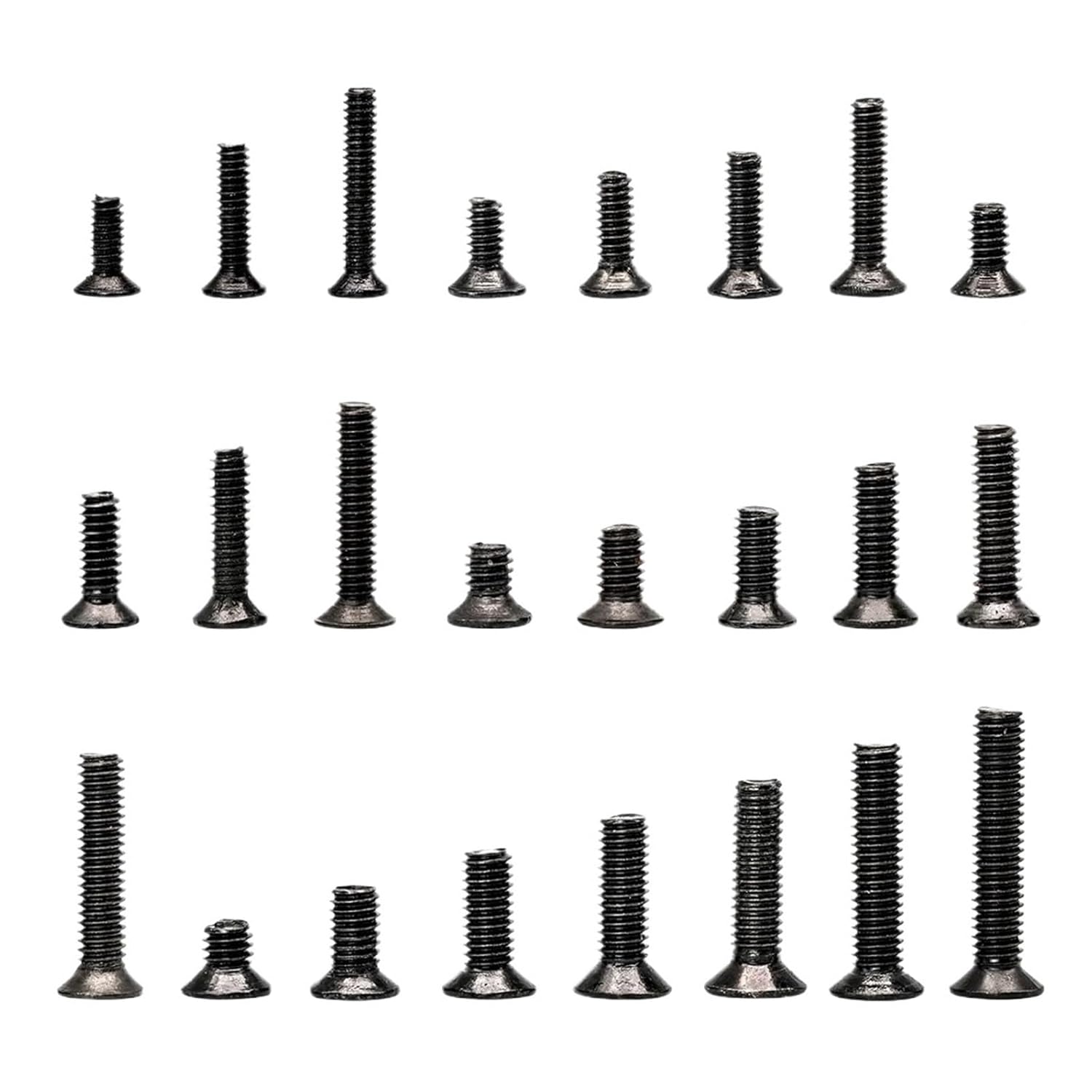 720pcs Flat Head Laptop Screws Set M1.4-M3 Carbon Steel 650pcs Cross Round Small Screw Kit for Computer