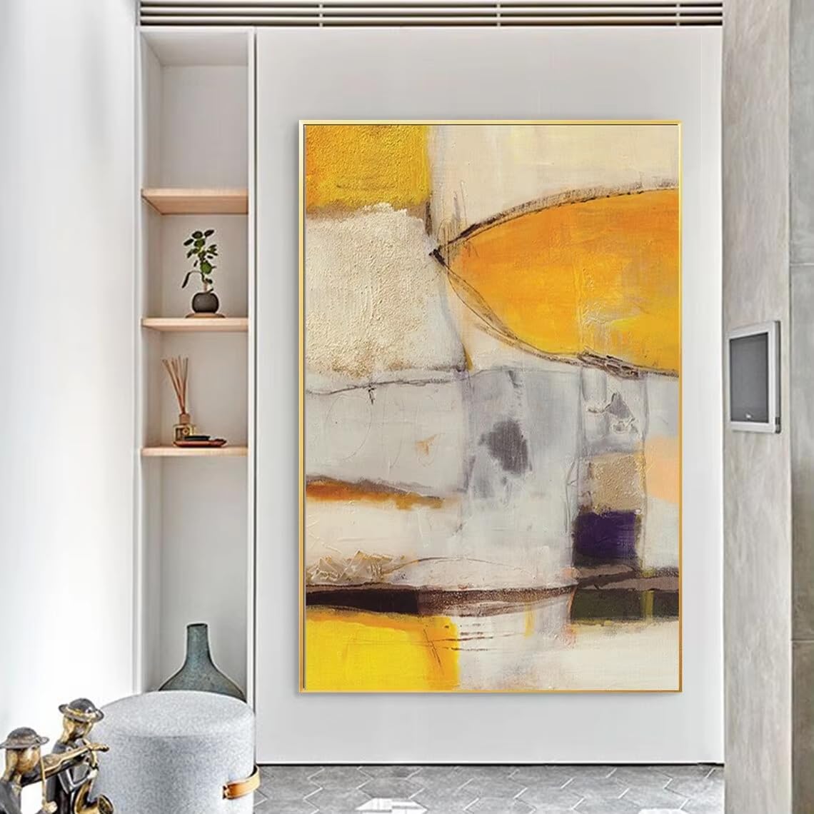 DFZEWKI Abstract Gold Pink Canvas Modern Colorful Living Room Wall Art for Living Room Home Decor(30x40cm(12x16in)/No frame)