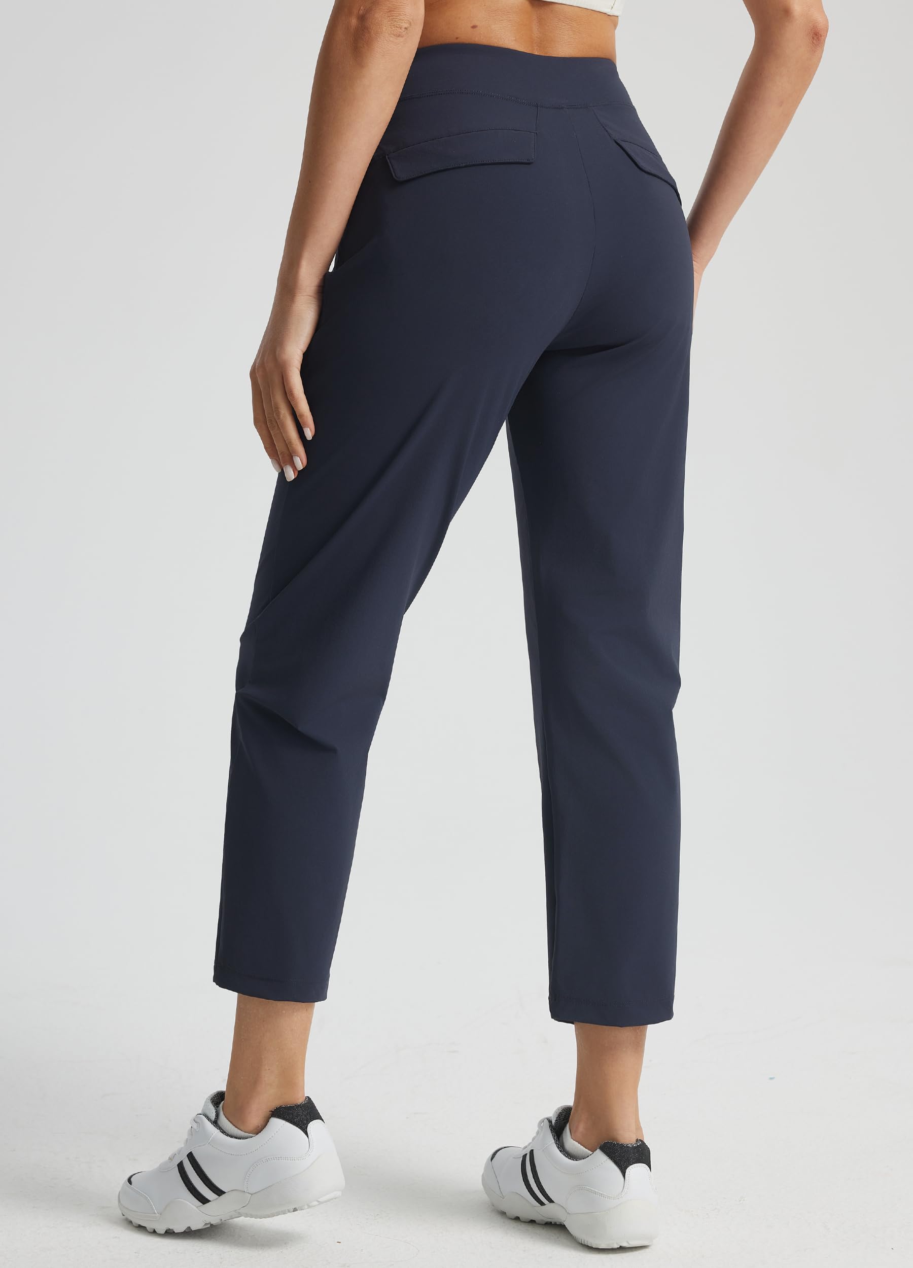 Libin Pantalones Golf Mujer 7/8 Jogging Business | Pantalón De Jogging Ligero Transpirable Entrenamiento Carrera Cintura Elástica Verano Estilo Con Bolsillos
