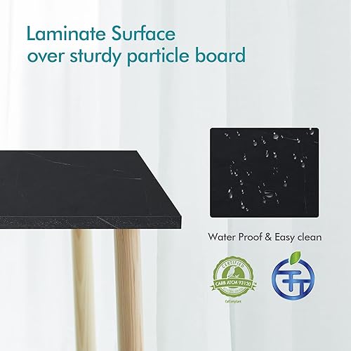 Miniatura 3 de Kaboon Mesa universal de 40 x 18 pulgadas, mesa sólida de melamina de una pieza, escritorio doble en L, escritorio flotante para bricolaje, hogar y