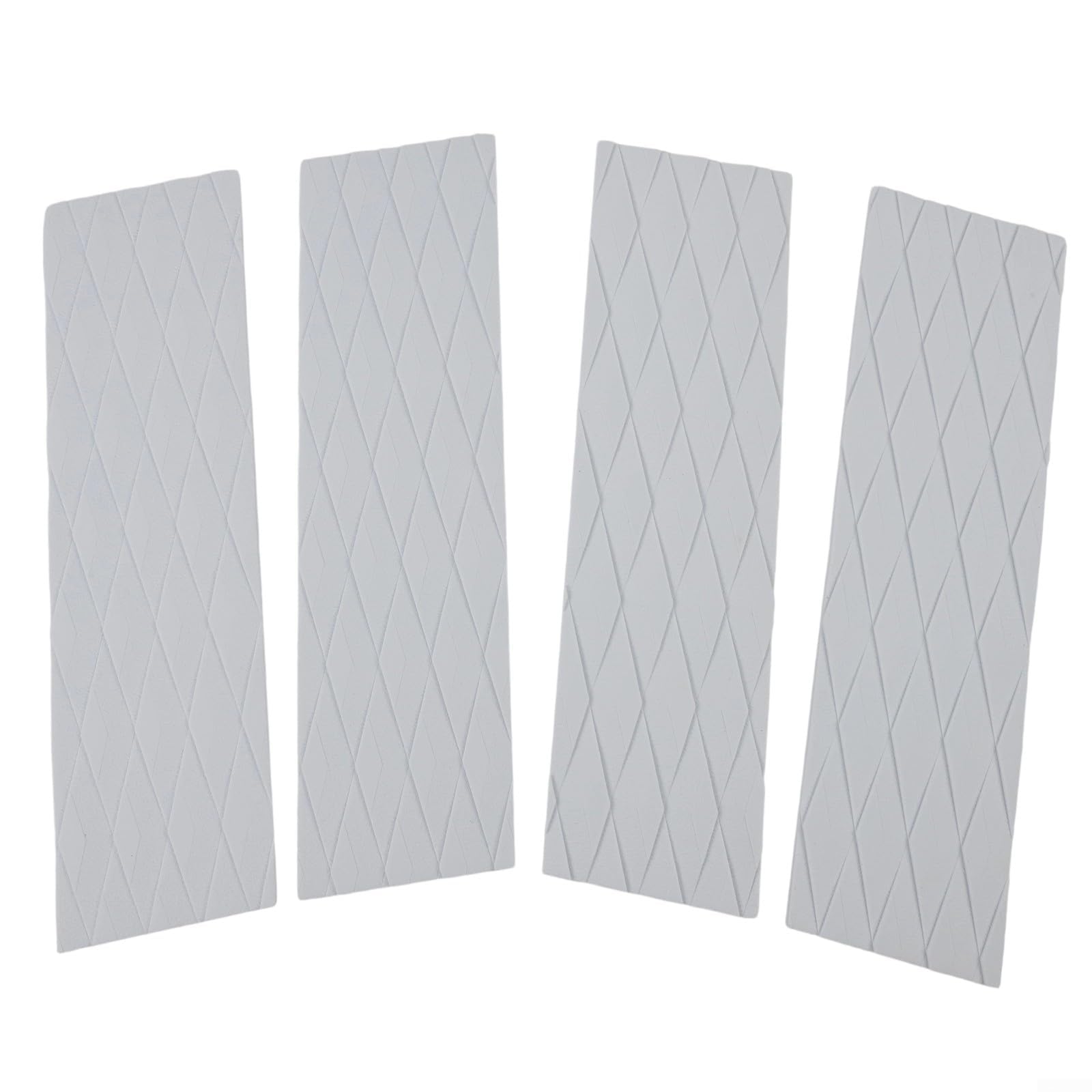 Alfombrillas antideslizantes de EVA para tablas de surf, acanaladas con respaldo, blanco