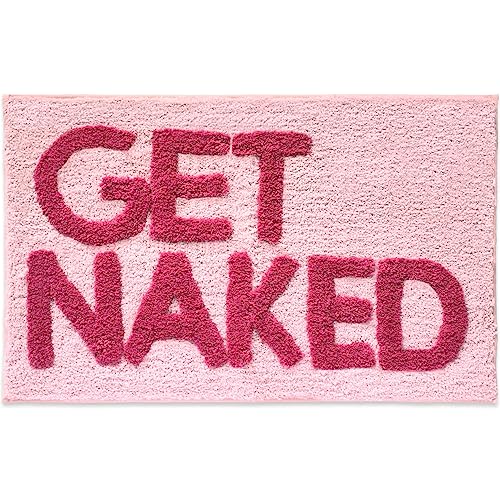 New Mungo Get Naked Bath Mat Pink - Hot Pink Bathroom Rug 31 x 20