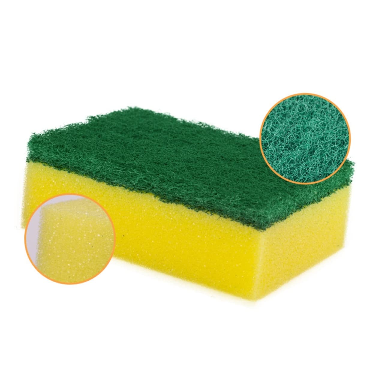 Gatuida 84piezas Esponjas De Limpieza De Cocina Esponjas Antideslizantes para Fregar Platos Material Duradero para Lavaplatos y Tareas De Cocina Amarillo y Verde