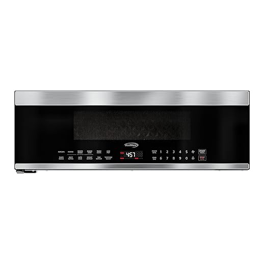 KoolMore KM-MLPOT-1SS 30 Inch Over-The-Range Low Profile Microwave, Built-in, 10 Levels, 13.5” Glass Turntable, 1000-Watt Power, Advanced Air Vent, and Heat Circulation, 30 in/1.2 Cu. Ft, Silver