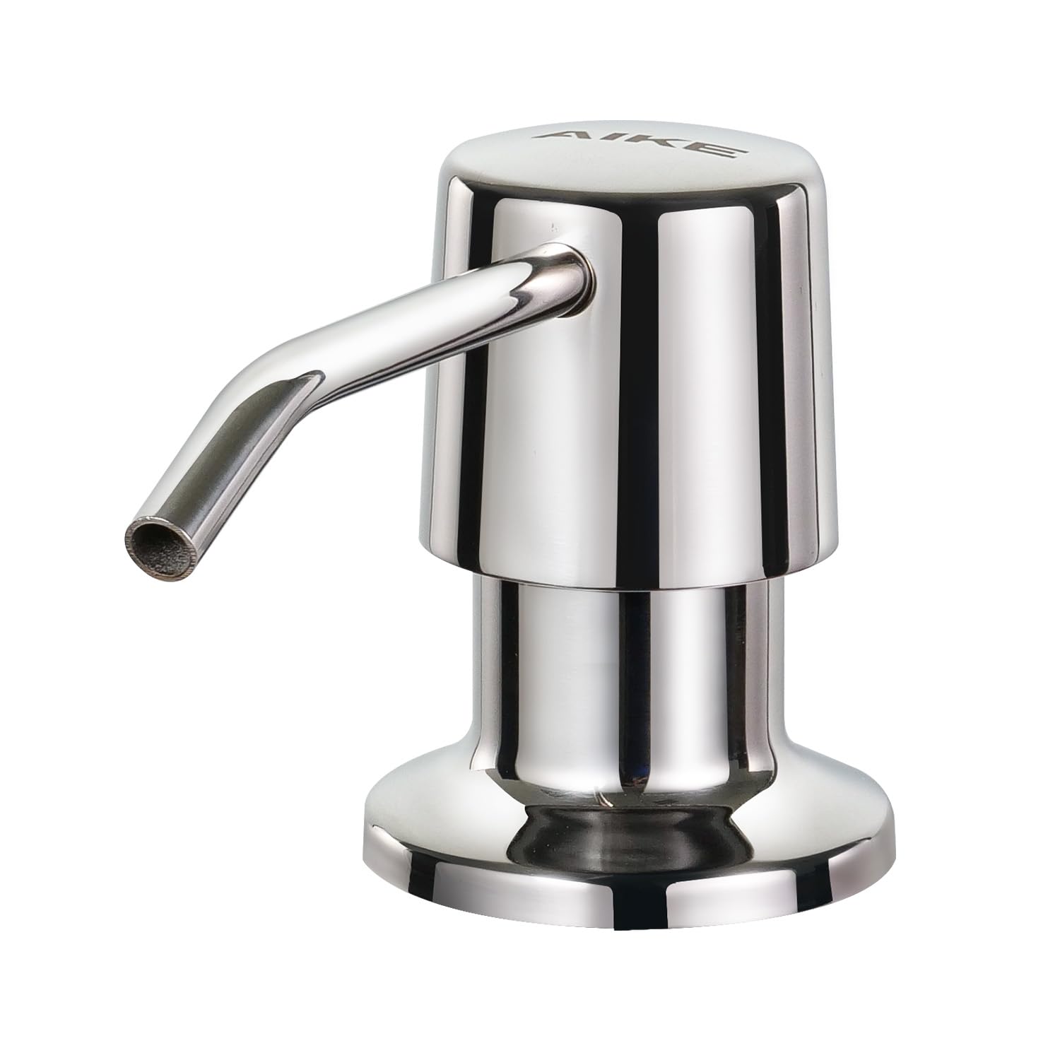 AIKE Dispensador de Jabón de Cocina, Dispensador de Jabón para Fregadero de Acero Inoxidable con Botella, Capacidad 500ml, para Fregaderos de Baños y Cocinas Pulido