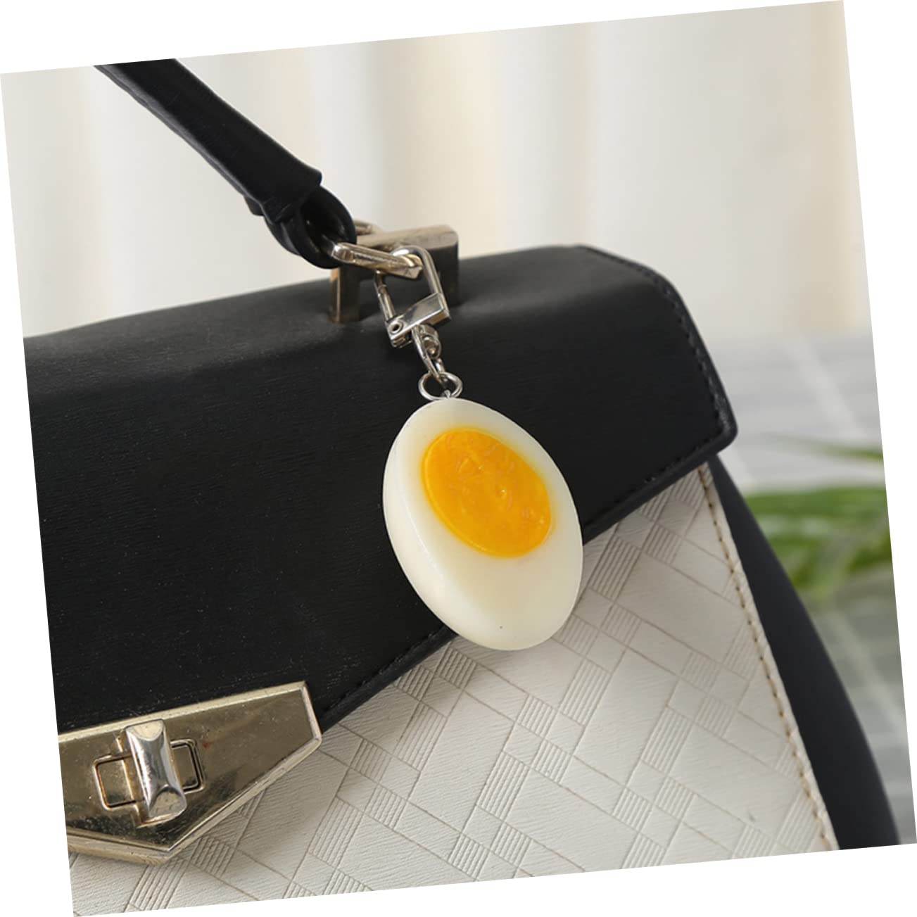 BESTYASH Portachiavi Sodo Borsa Tazza Moschettone Anelli D' Per Friggere Le Uova Incantesimi Di Portachiavi Creatore Di Morsi D' Dash Cuociuova Catena Pvc
