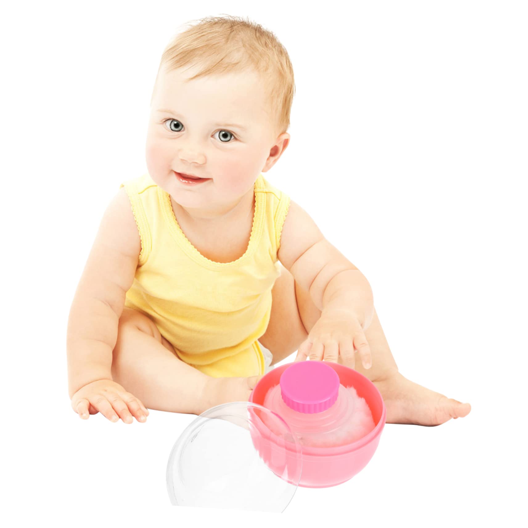 Healvian 2Pcs Body Powder Puff Container Dusting Powder Box for Travel Use Compact and Refillable Design for Loose Powder Talc Powder Storage