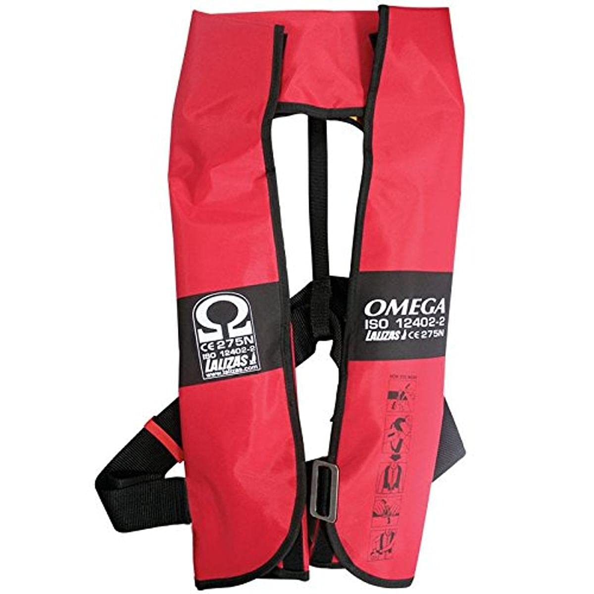 Lalizas Omega Chaleco Salvavidas, Unisex Adulto, Rojo, Automático