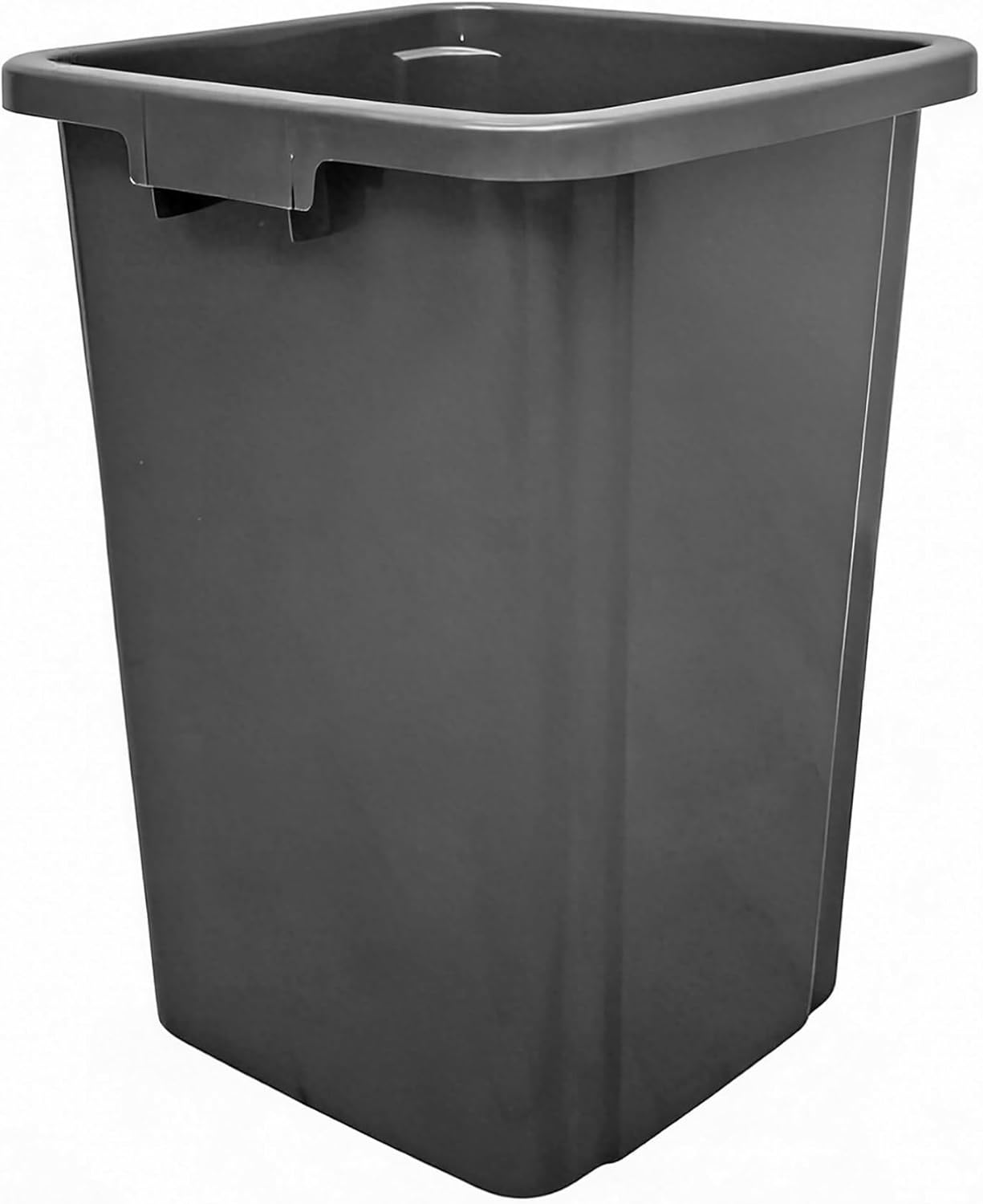 FixtureDisplays® 26 Gallon Square Grey Trash Can Black Garbage Waste Bin Container Heavy Duty Receptacle 19.3x19.3x26" 15052-NPF