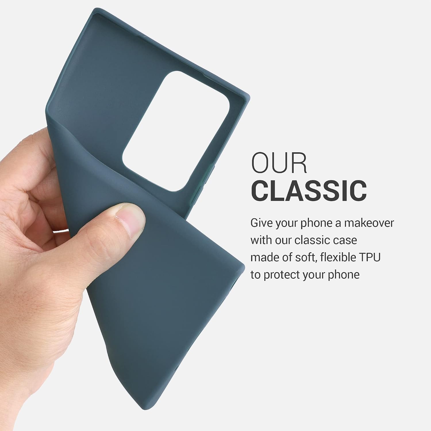 kwmobile Case Compatible with Samsung Galaxy Note 20 Ultra Case - Soft Slim Protective TPU Silicone Cover - Dark Slate