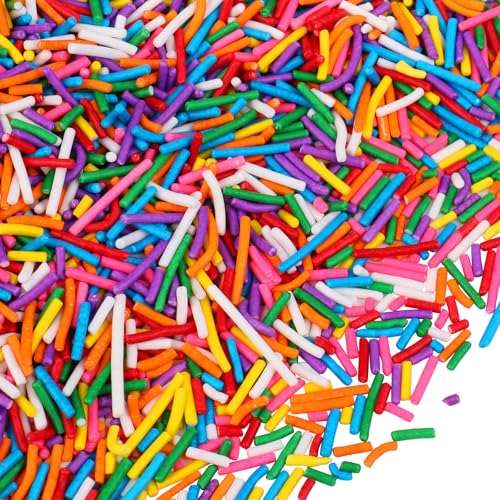 Image of Rainbow Jimmies Sprinkles, Rainbow Sprinkles for Cake Decorating