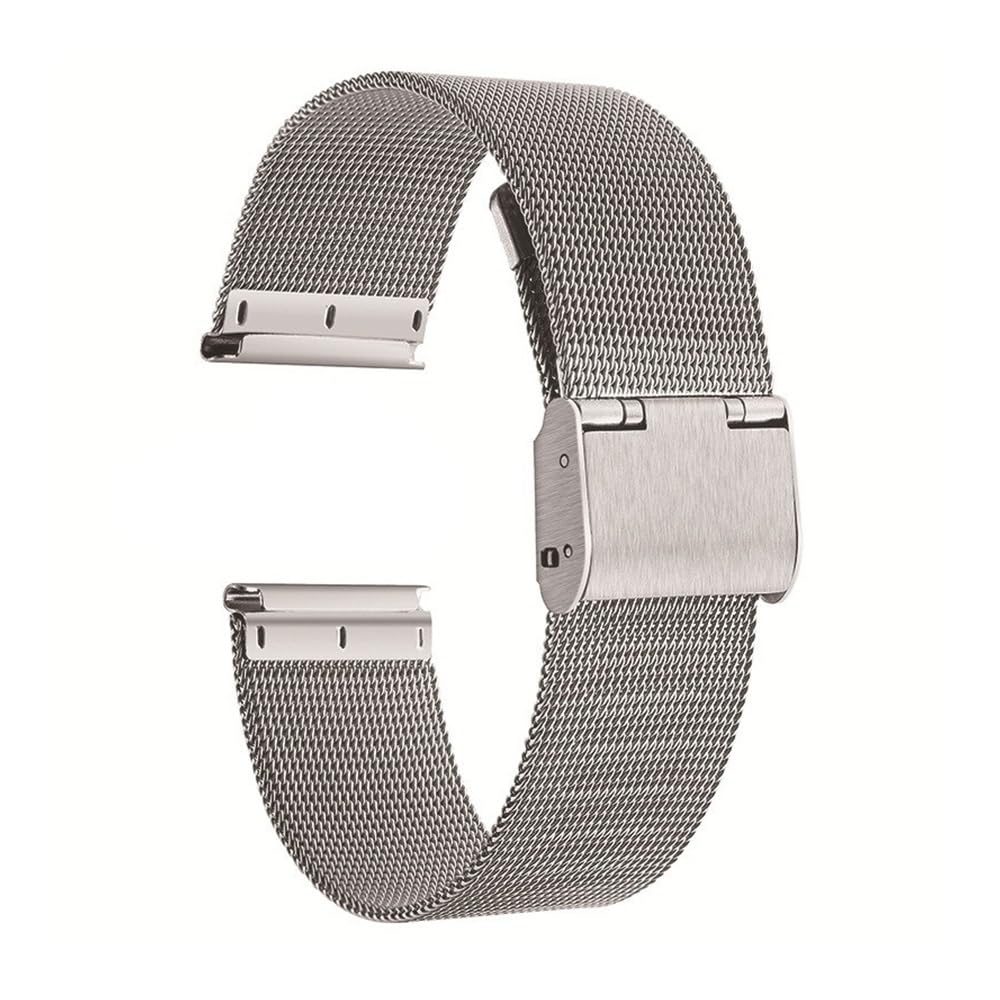 Bracelet de montre 20mm en acier inoxydable argent à dégagement rapide