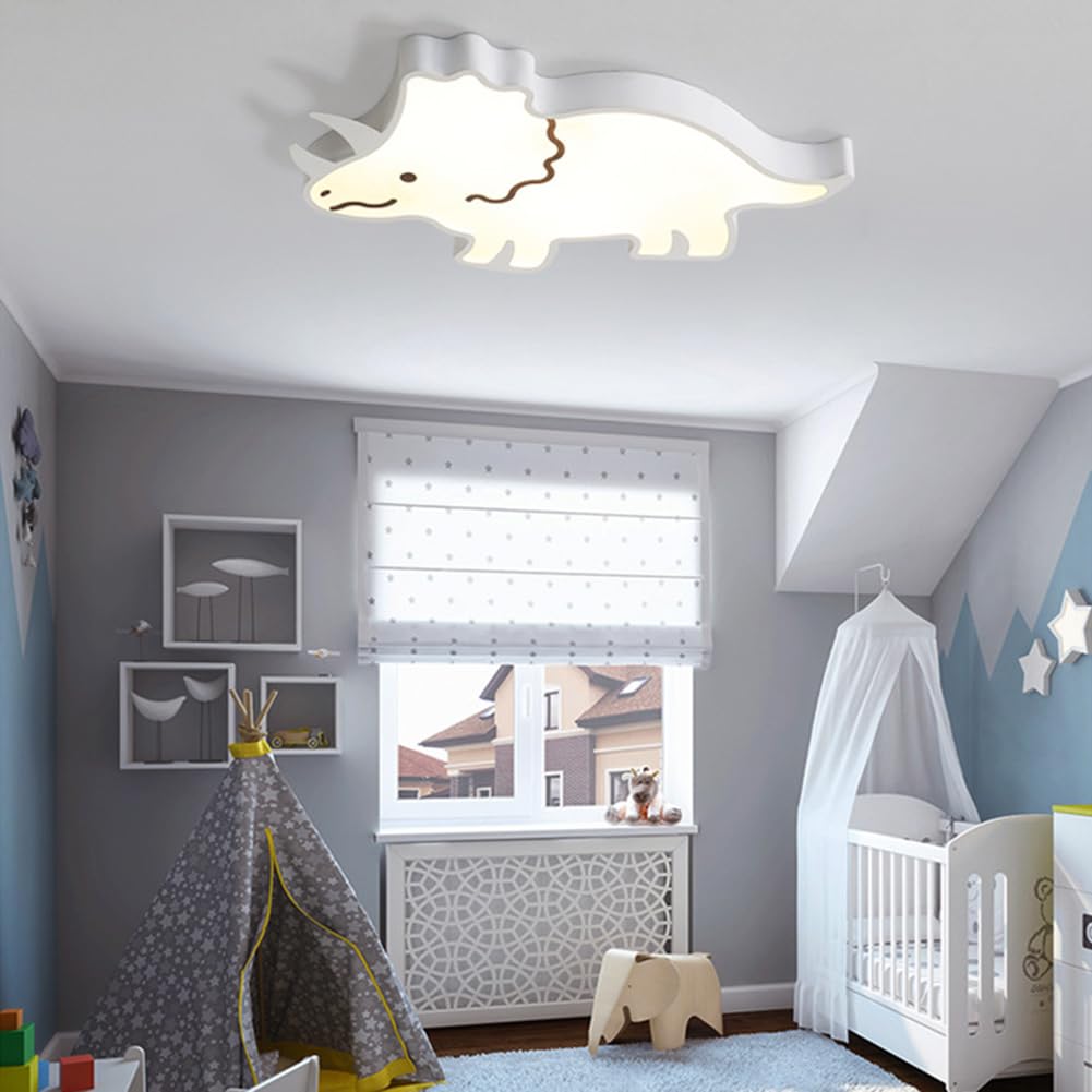 Lámpara de Techo para Habitación de Niños, Luz de Techo para Niña y Niño, Decoración de Dinosaurios, Candelabros Modernos para Niños y Niñas,B