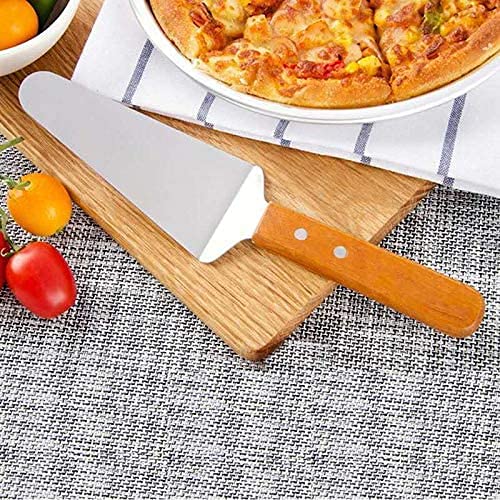 Image of Pie Server with Wood Handle, Stainless Steel Blade Cake Server /Pizza Server (Pack of 1)