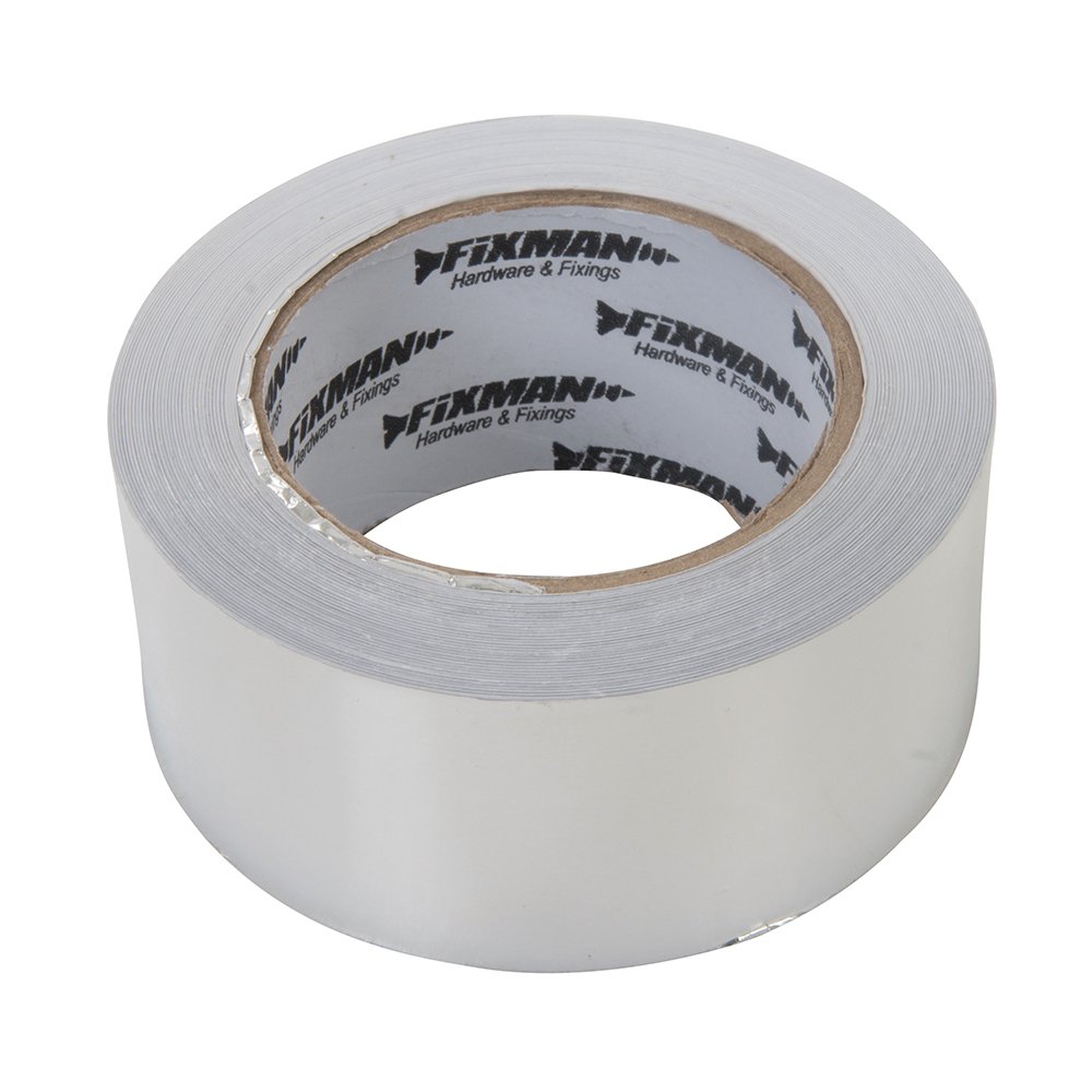 Loops50mm x 45m Aluminium Foil Tape - Insulation/Underlay Jointing Seal Tape | Adhesive - sticks to most surfaces | Waterproof Vapour VCL Rated - Joist Gutter Downpipe Flooring Join Roll