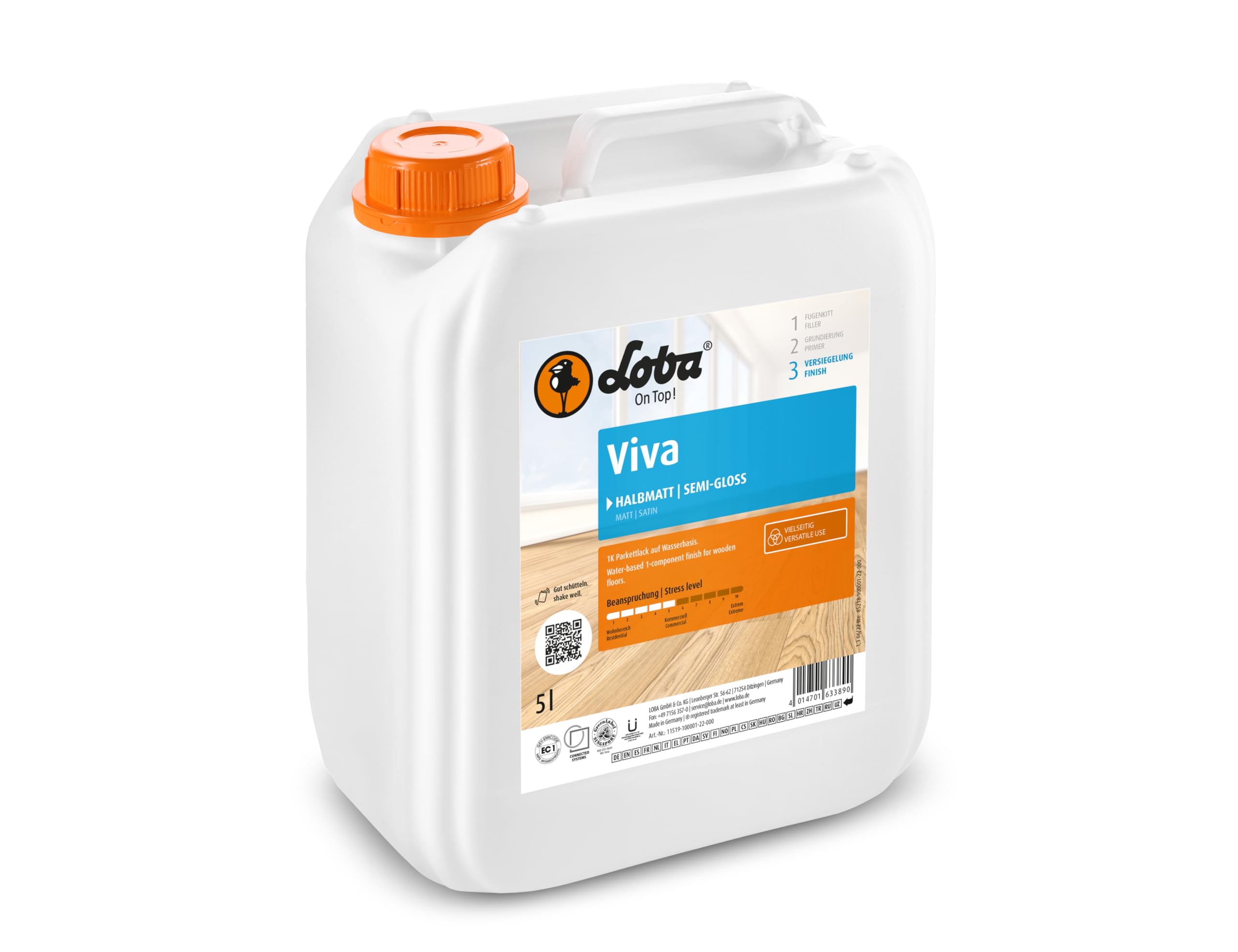 LOBA Viva - Barniz para parqué (5 L, semimate)