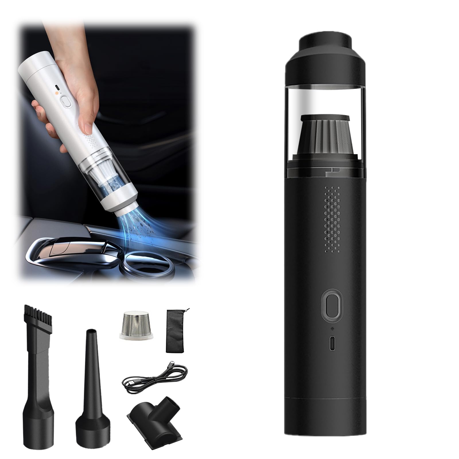 Amazon.com: Cordless Car Vacuum, Mini Portable Car Cleaner