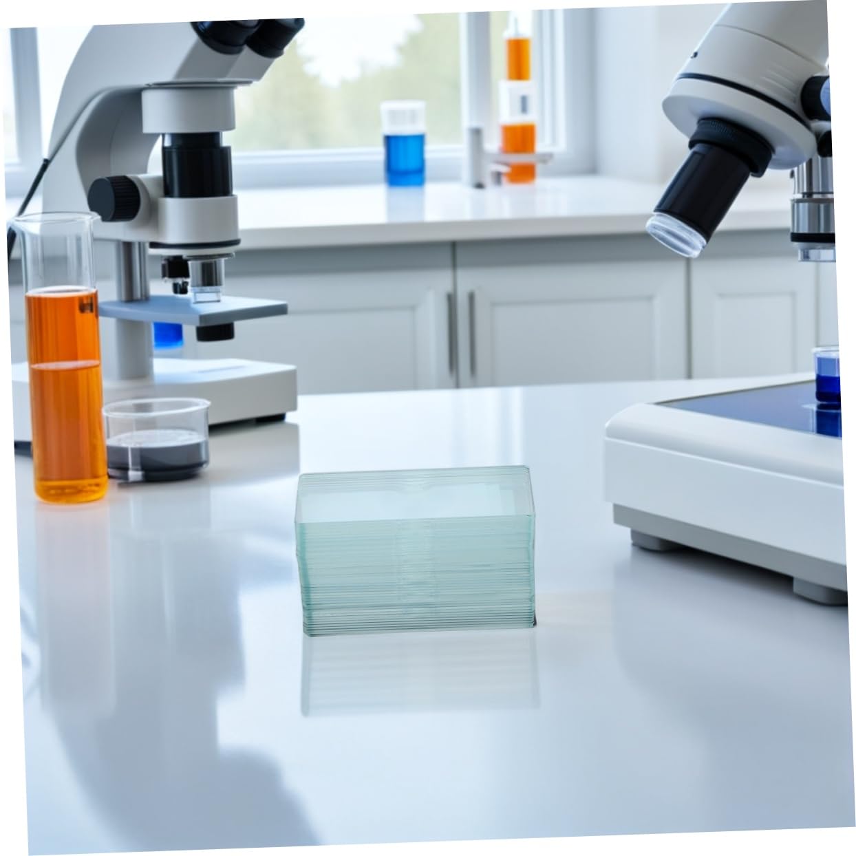 TOPBATHY Portaobjetos de Vidrio Cóncavos 50 Piezas Superficie Lisa y Resistente para Muestras Acuáticas Adecuado para Observación en Laboratorio Científico